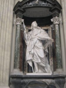 Statue of James the Great (Latin: Iacobus Magnus) in the Basilica of St. John Lateran